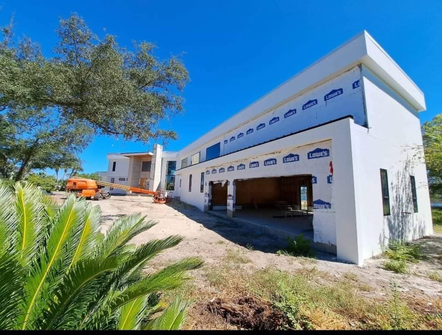 Modern residential construction project exterior